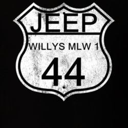 Highway Route Sign 1944 Willys MLW 1 Distressed T Shirt