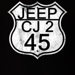 Highway Route Sign 1945 CJ 2 Distressed T Shirt