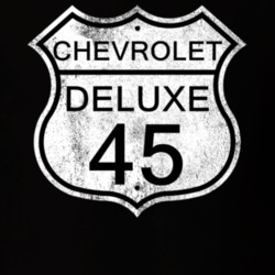 Highway Route Sign 1945 Chevy Deluxe Distressed T Shirt