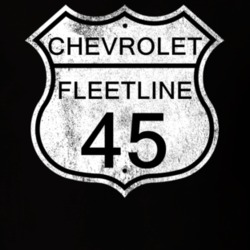 Highway Route Sign 1945 Chevy Fleetline Distressed T Shirt