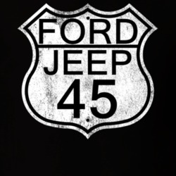 Highway Route Sign 1945 Jeep Distressed T Shirt