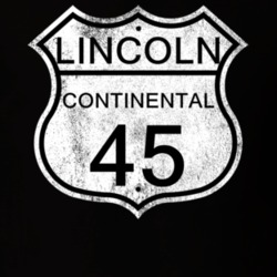 Highway Route Sign 1945 Lincoln Continental Distressed T Shirt