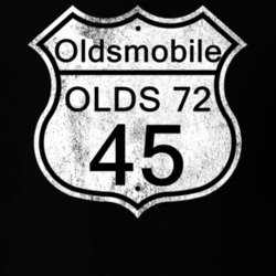 Highway Route Sign 1945 Oldsmobile Olds 72 Distressed T Shirt