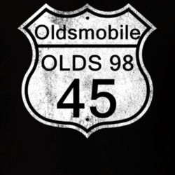 Highway Route Sign 1945 Oldsmobile Olds 98 Distressed T Shirt