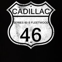 Highway Route Sign 1946 Cadillac Series 60 S Fleetwood Distressed T Sh