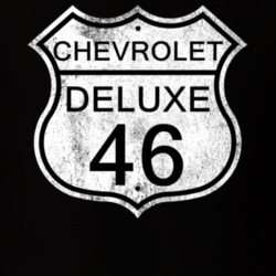 Highway Route Sign 1946 Chevy Deluxe Distressed T Shirt