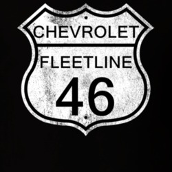 Highway Route Sign 1946 Chevy Fleetline Distressed T Shirt