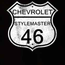 Highway Route Sign 1946 Chevy Stylemaster Distressed T Shirt