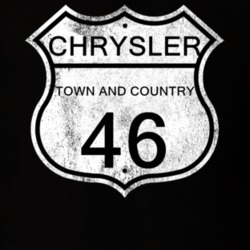 Highway Route Sign 1946 Chrysler Town and Country Distressed T Shirt