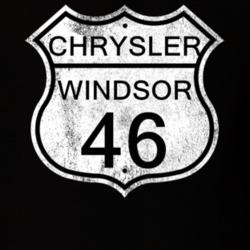 Highway Route Sign 1946 Chrysler Windsor Distressed T Shirt