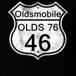 Highway Route Sign 1946 Oldsmobile Olds 76 Distressed T Shirt