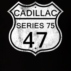 Highway Route Sign 1947 Cadillac Series 75 Distressed T Shirt