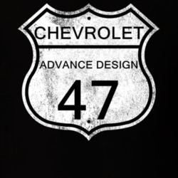 Highway Route Sign 1947 Chevy Advance Design Distressed T Shirt