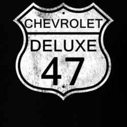 Highway Route Sign 1947 Chevy Deluxe Distressed T Shirt