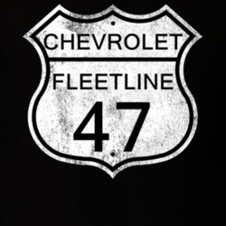 Highway Route Sign 1947 Chevy Fleetline Distressed T Shirt