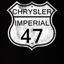 Highway Route Sign 1947 Chrysler Imperial Distressed T Shirt