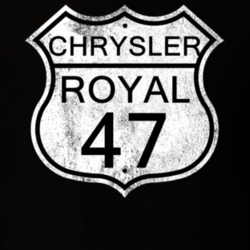 Highway Route Sign 1947 Chrysler Royal Distressed T Shirt