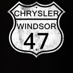 Highway Route Sign 1947 Chrysler Windsor Distressed T Shirt