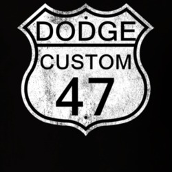 Highway Route Sign 1947 Dodge Custom Distressed T Shirt