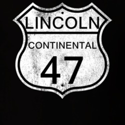 Highway Route Sign 1947 Lincoln Continental Distressed T Shirt