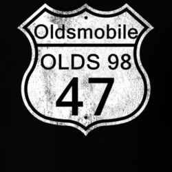 Highway Route Sign 1947 Oldsmobile Olds 98 Distressed T Shirt