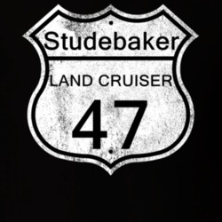Highway Route Sign 1947 Studebaker Land Cruiser Distressed T Shirt