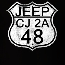 Highway Route Sign 1948 CJ 2A Distressed T Shirt