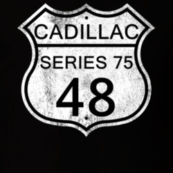 Highway Route Sign 1948 Cadillac Series 75 Distressed T Shirt