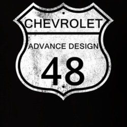 Highway Route Sign 1948 Chevy Advance Design Distressed T Shirt