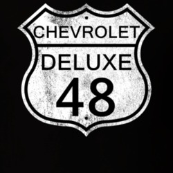 Highway Route Sign 1948 Chevy Deluxe Distressed T Shirt