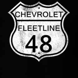 Highway Route Sign 1948 Chevy Fleetline Distressed T Shirt