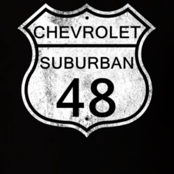 Highway Route Sign 1948 Chevy Suburban Distressed T Shirt