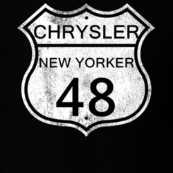 Highway Route Sign 1948 Chrysler New Yorker Distressed T Shirt