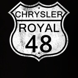 Highway Route Sign 1948 Chrysler Royal Distressed T Shirt
