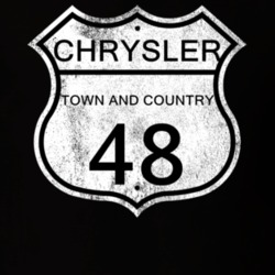 Highway Route Sign 1948 Chrysler Town and Country Distressed T Shirt