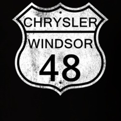 Highway Route Sign 1948 Chrysler Windsor Distressed T Shirt