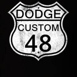 Highway Route Sign 1948 Dodge Custom Distressed T Shirt