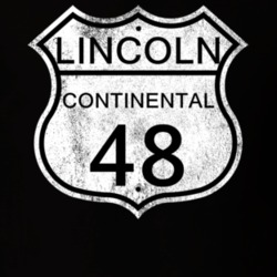 Highway Route Sign 1948 Lincoln Continental Distressed T Shirt