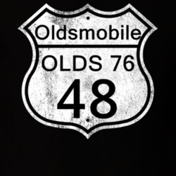 Highway Route Sign 1948 Oldsmobile Olds 76 Distressed T Shirt