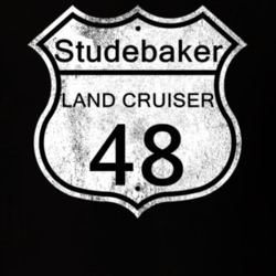 Highway Route Sign 1948 Studebaker Land Cruiser Distressed T Shirt
