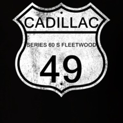 Highway Route Sign 1949 Cadillac Series 60 S Fleetwood Distressed T Sh