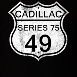 Highway Route Sign 1949 Cadillac Series 75 Distressed T Shirt