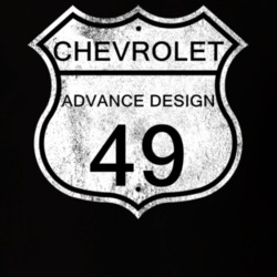 Highway Route Sign 1949 Chevy Advance Design Distressed T Shirt