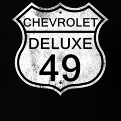 Highway Route Sign 1949 Chevy Deluxe Distressed T Shirt
