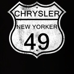 Highway Route Sign 1949 Chrysler New Yorker Distressed T Shirt