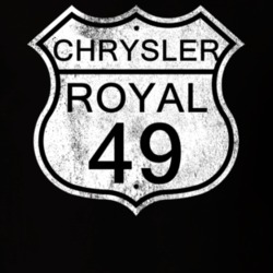 Highway Route Sign 1949 Chrysler Royal Distressed T Shirt