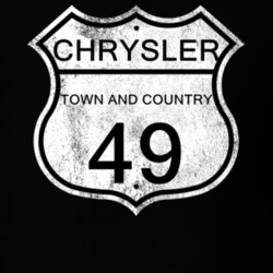 Highway Route Sign 1949 Chrysler Town and Country Distressed T Shirt