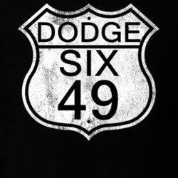 Highway Route Sign 1949 Dodge Six Distressed T Shirt