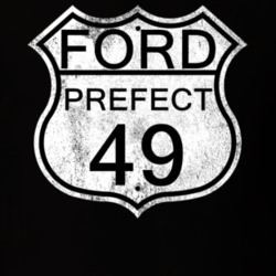 Highway Route Sign 1949 Prefect Distressed T Shirt