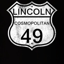 Highway Route Sign 1949 Lincoln Cosmopolitan Distressed T Shirt